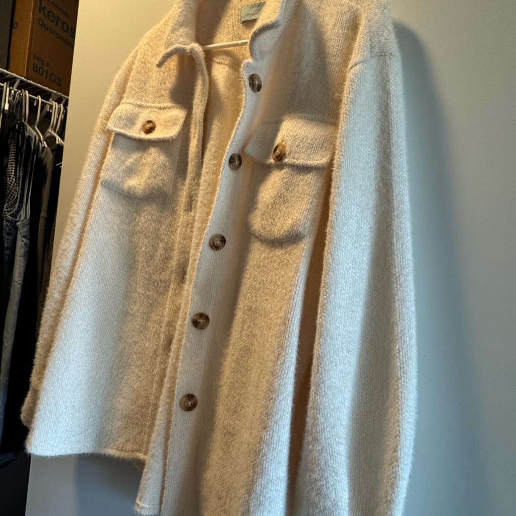 The Southern Shirt Company Cream Teddy Jacket